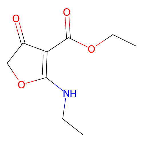 Ethyl 2-(ethylamino)-4-oxo-4,5-dihydrofuran-3-carboxylate structure
