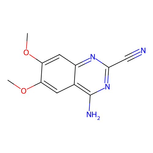 4-Amino-6,7-dimethoxyquinazoline-2-carbonitrile structure