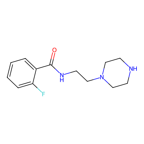 2-fluoro-N-[2-(piperazin-1-yl)ethyl]benzamide structure