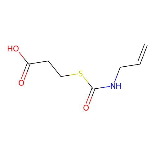 S-(2-羧乙基)N-烯丙基硫代氨基甲酸酯 structure