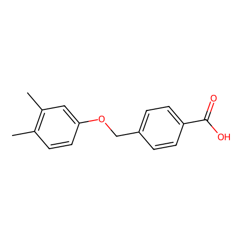 4-[(3,4-Dimethylphenoxy)methyl]benzoic acid structure