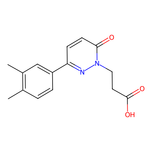 3-[3-(3,4-dimethylphenyl)-6-oxopyridazin-1(6H)-yl]propanoic acid structure