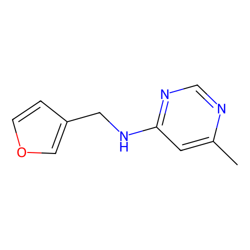 N-(furan-3-ylmethyl)-6-methylpyrimidin-4-amine structure