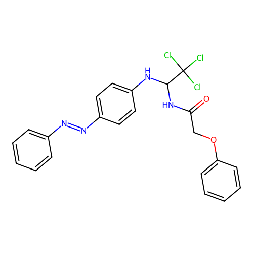 2-Phenoxy-N-(2,2,2-trichloro-1-(4-(phenyldiazenyl)anilino)ethyl)acetamide structure