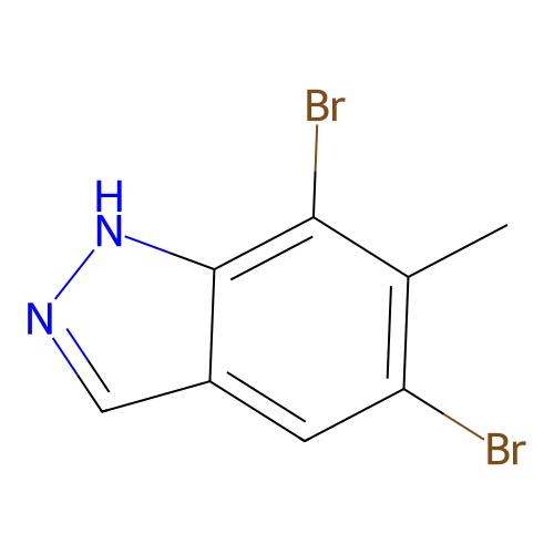 5,7-dibromo-6-methyl-1H-indazole structure