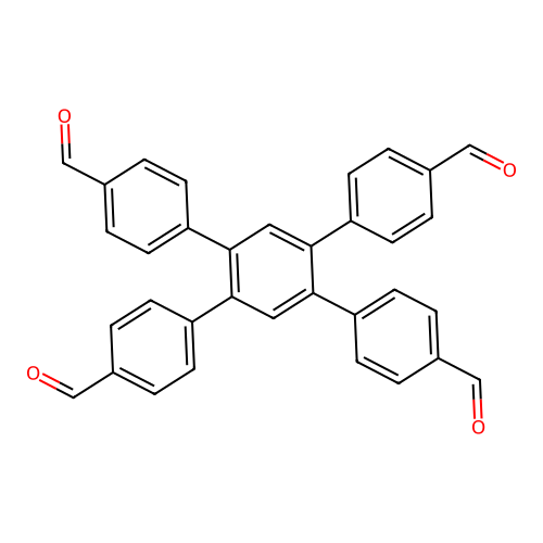 4-[2,4,5-Tris(4-formylphenyl)phenyl]benzaldehyde structure
