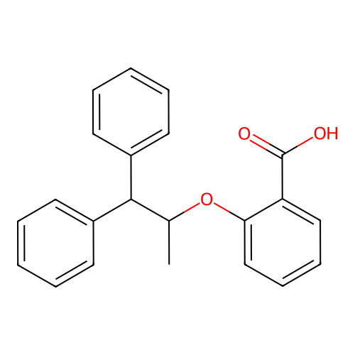 2-(1-Methyl-2,2-diphenylethoxy)benzoic acid structure