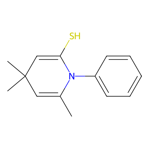 1,4-Dihydro-1-phenyl-4,4,6-trimethyl-2-pyrimidinethiol structure