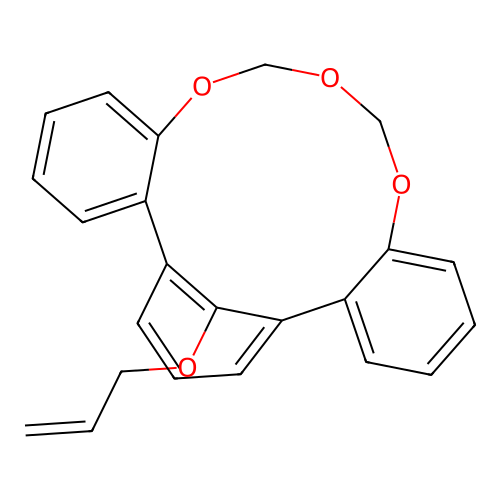 19-(2-Propen-1-yloxy)-18,14-metheno-14H-dibenzo[f,m][1,3,5]trioxacyclotetradecin structure