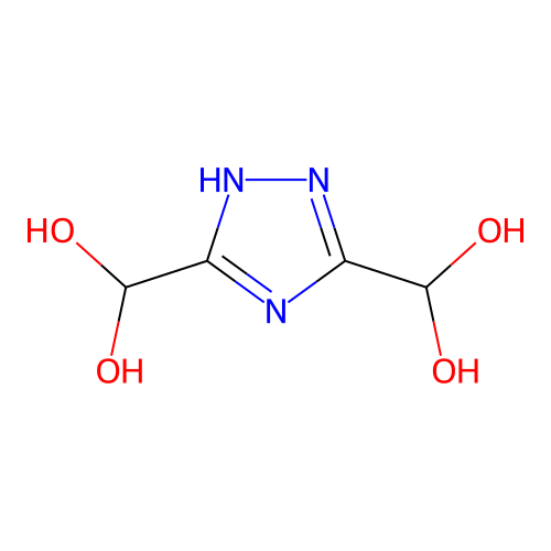 [3-(dihydroxymethyl)-1H-1,2,4-triazol-5-yl]methanediol structure