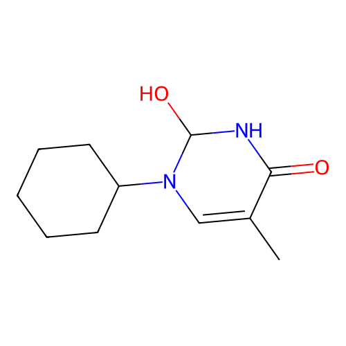 1-Cyclohexyl-1,2-dihydrothymine structure