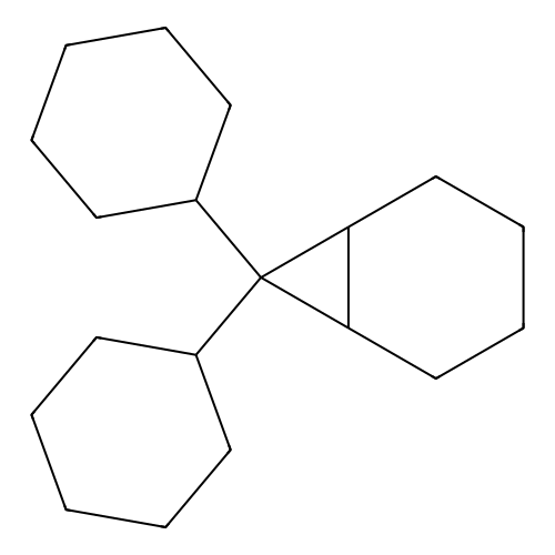 7,7-Dicyclohexyl-bicyclo(4.1.0)heptane structure