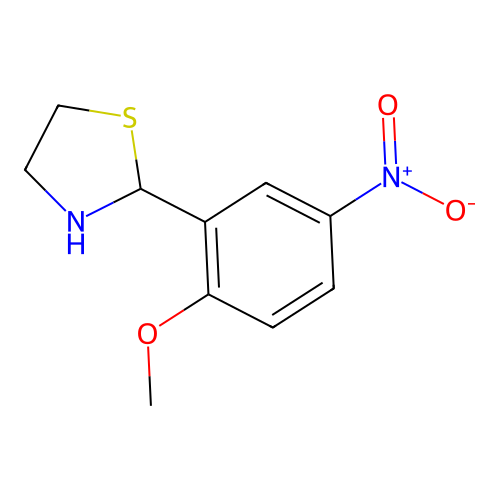 Methyl 4-nitro-2-(1,3-thiazolidin-2-yl)phenyl ether structure