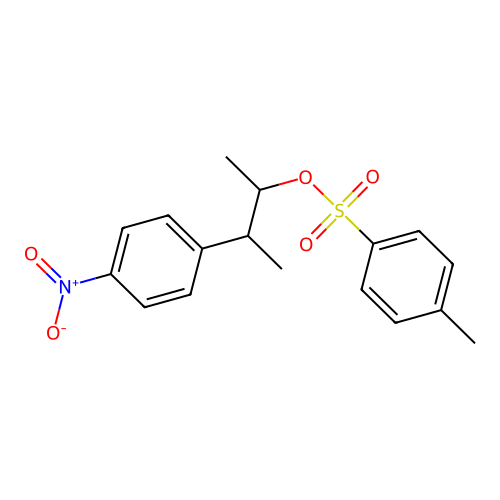 Toluene-4-sulfonic acid 1-methyl-2-(4-nitro-phenyl)-propyl ester structure