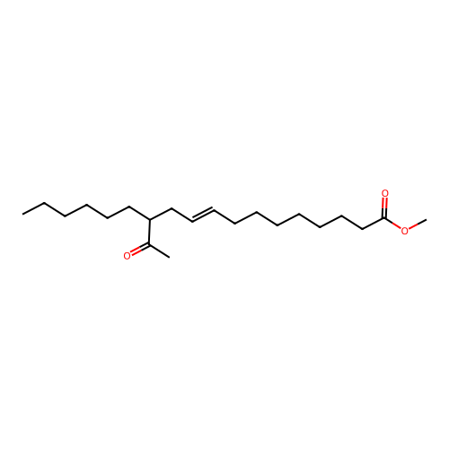 Methyl 12-acetyloctadec-9-enoate structure