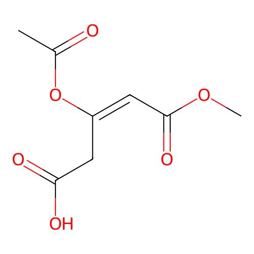 3-乙酰氧基-5-甲氧基-5-氧代戊-3-烯酸 structure