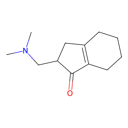1H-Inden-1-one, 2-[(dimethylamino)methyl]-2,3,4,5,6,7-hexahydro- structure