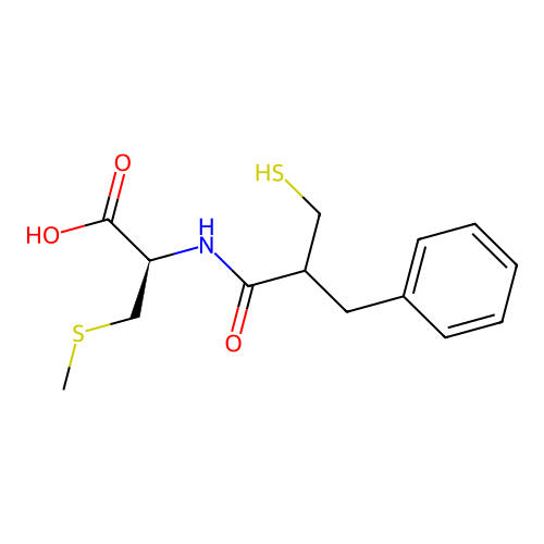 L-Cysteine, N-[2-(mercaptomethyl)-1-oxo-3-phenylpropyl]-S-methyl- structure