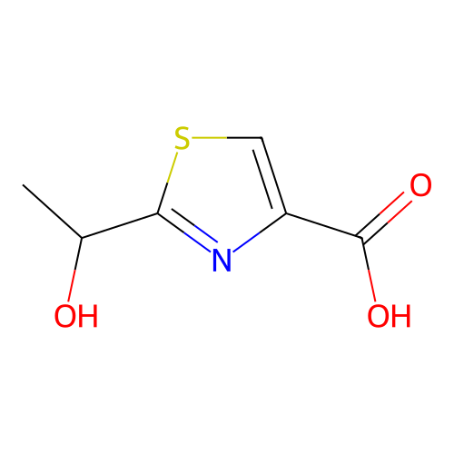 2-(1-Hydroxyethyl)thiazole-4-carboxylic acid structure
