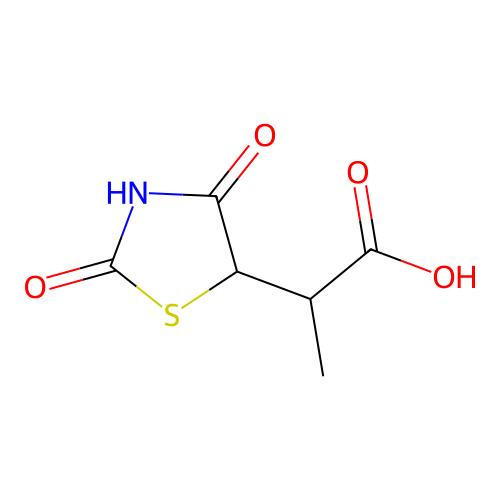 2-(2,4-Dioxo-1,3-thiazolidin-5-yl)propanoic acid structure