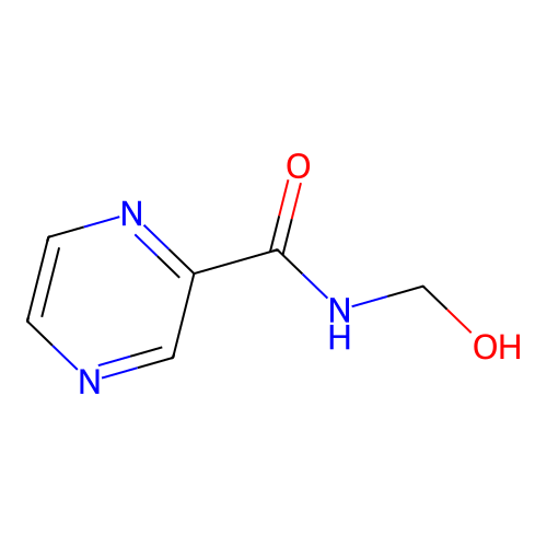 N-(羟甲基)吡嗪-2-甲酰胺 structure