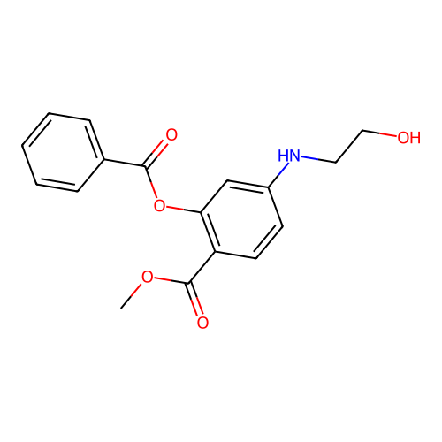 Methyl 2-(benzoyloxy)-4-[(2-hydroxyethyl)amino]benzoate structure
