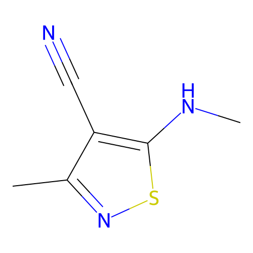 3-Methyl-5-(methylamino)-1,2-thiazole-4-carbonitrile structure