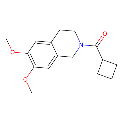 cyclobutyl(6,7-dimethoxy-3,4-dihydroisoquinolin-2(1H)-yl)methanone structure