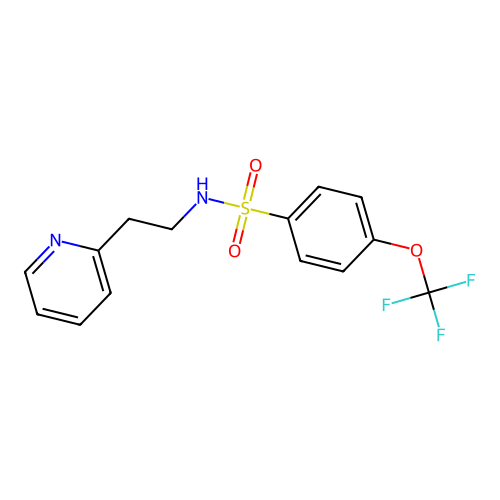 N-(2-pyridin-2-ylethyl)-4-(trifluoromethoxy)benzenesulfonamide structure
