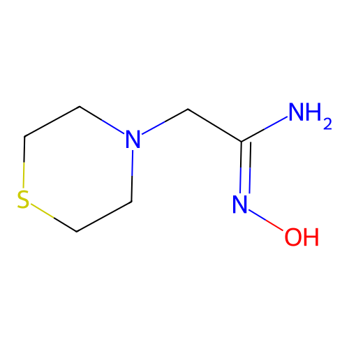 N'-hydroxy-2-(thiomorpholin-4-yl)ethanimidamide structure