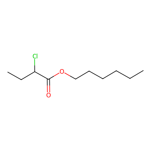 Hexyl 2-chlorobutanoate structure