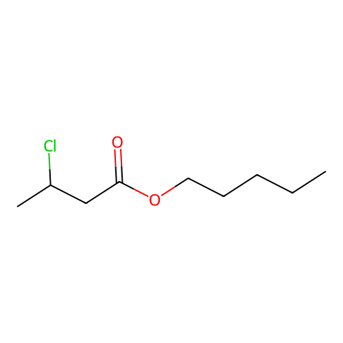 Pentyl 3-chlorobutanoate structure