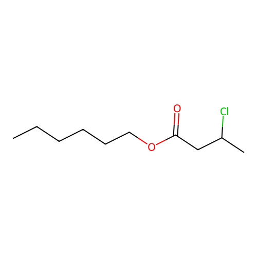 Hexyl 3-chlorobutanoate structure