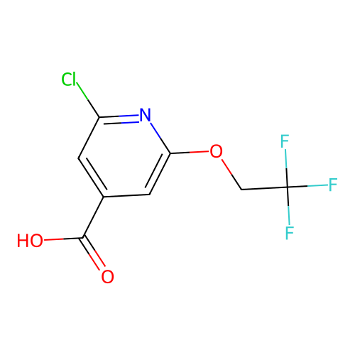 2-chloro-6-(2,2,2-trifluoroethoxy)pyridine-4-carboxylic Acid structure