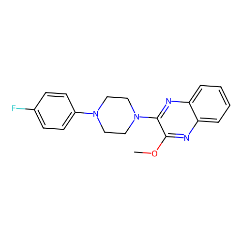 2-[4-(4-Fluorophenyl)piperazin-1-yl]-3-methoxyquinoxaline structure