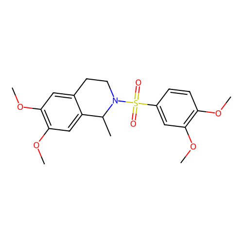2-((3,4-dimethoxyphenyl)sulfonyl)-6,7-dimethoxy-1-methyl-1,2,3,4-tetrahydroisoquinoline structure