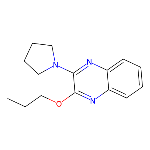 2-Propoxy-3-(pyrrolidin-1-yl)quinoxaline structure