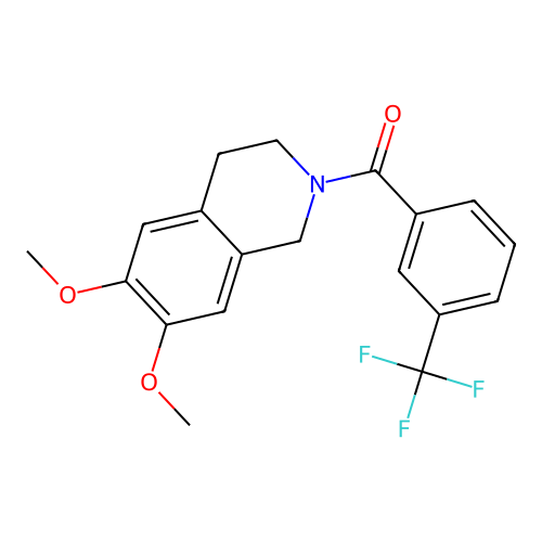(6,7-dimethoxy-3,4-dihydro-1H-isoquinolin-2-yl)-[3-(trifluoromethyl)phenyl]methanone structure