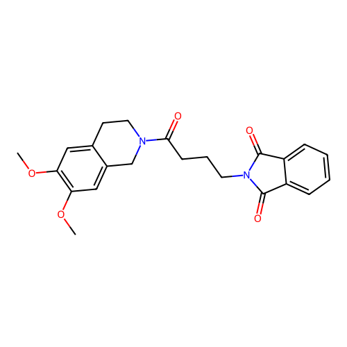 2-(4-(6,7-dimethoxy-3,4-dihydroisoquinolin-2(1H)-yl)-4-oxobutyl)isoindoline-1,3-dione structure