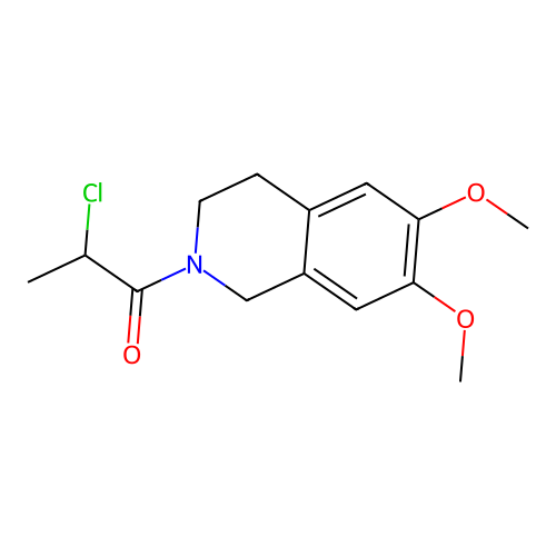 2-chloro-1-(6,7-dimethoxy-3,4-dihydroisoquinolin-2(1H)-yl)propan-1-one structure