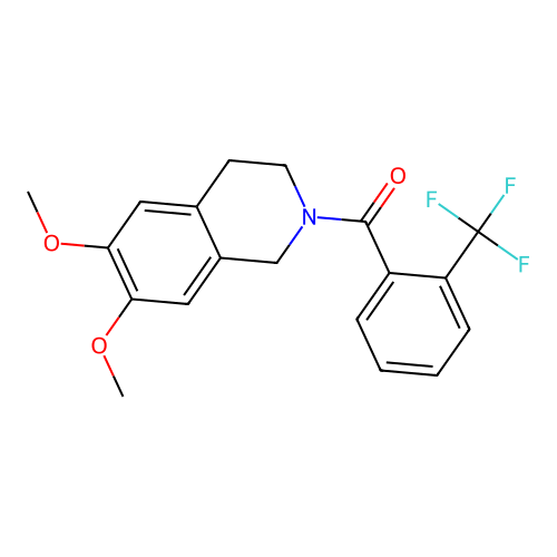 (6,7-dimethoxy-3,4-dihydro-1H-isoquinolin-2-yl)-[2-(trifluoromethyl)phenyl]methanone structure