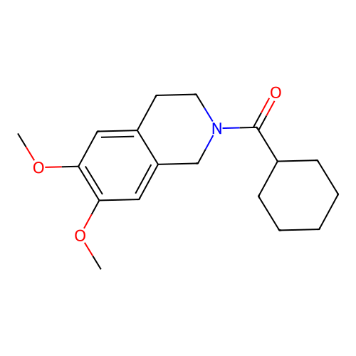 cyclohexyl(6,7-dimethoxy-3,4-dihydroisoquinolin-2(1H)-yl)methanone structure