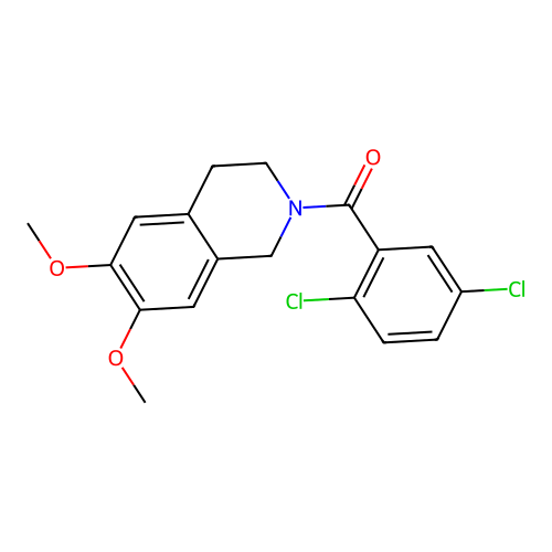 (2,5-dichlorophenyl)(6,7-dimethoxy-3,4-dihydroisoquinolin-2(1H)-yl)methanone structure