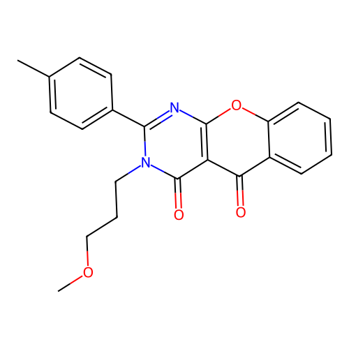 3-(3-methoxypropyl)-2-(p-tolyl)-3H-chromeno[2,3-d]pyrimidine-4,5-dione structure