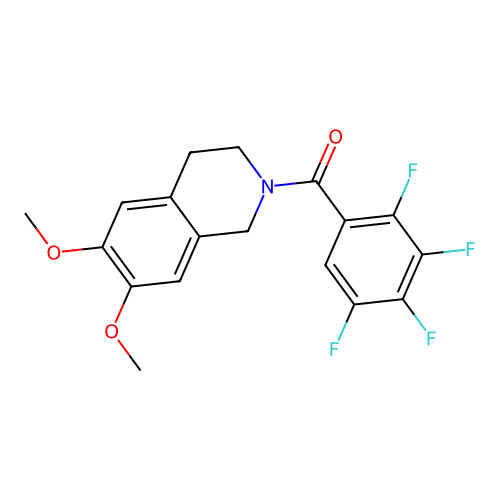 (6,7-dimethoxy-3,4-dihydroisoquinolin-2(1H)-yl)(2,3,4,5-tetrafluorophenyl)methanone structure