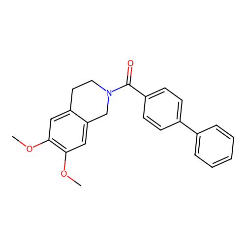 (6,7-dimethoxy-3,4-dihydro-1H-isoquinolin-2-yl)-(4-phenylphenyl)methanone structure