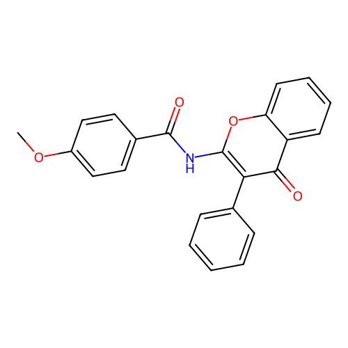 4-methoxy-N-(4-oxo-3-phenyl-4H-chromen-2-yl)benzamide structure