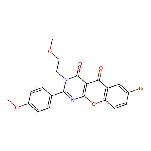 7-bromo-3-(2-methoxyethyl)-2-(4-methoxyphenyl)-3H-chromeno[2,3-d]pyrimidine-4,5-dione structure