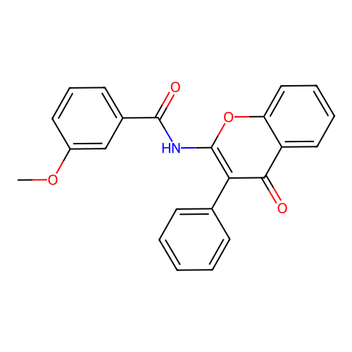 3-methoxy-N-(4-oxo-3-phenyl-4H-chromen-2-yl)benzamide structure