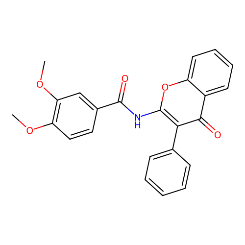 3,4-dimethoxy-N-(4-oxo-3-phenyl-4H-chromen-2-yl)benzamide structure